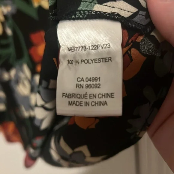 Elaine Rose multicolor Flower peasant blouse button details on back & sleeves XL - Picture 8 of 10